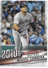 2020 Topps Update Baseball Decades' Best Miguel Cabrera Tigers