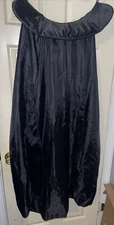 Adult Black Vampire Cape with Collar ~ HALLOWEEN VAMPIRE, MAGICIAN , COSTUME