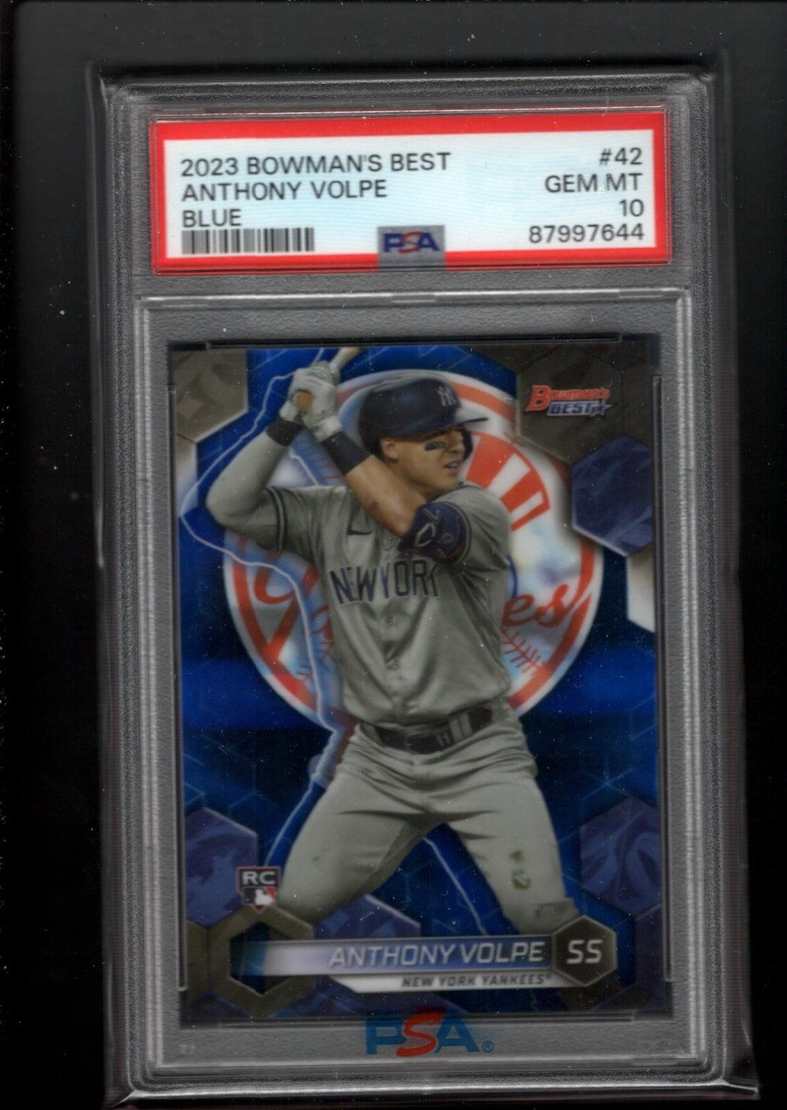 2023 Bowmans Best Anthony Volpe Blue Refractor /150 Psa 10