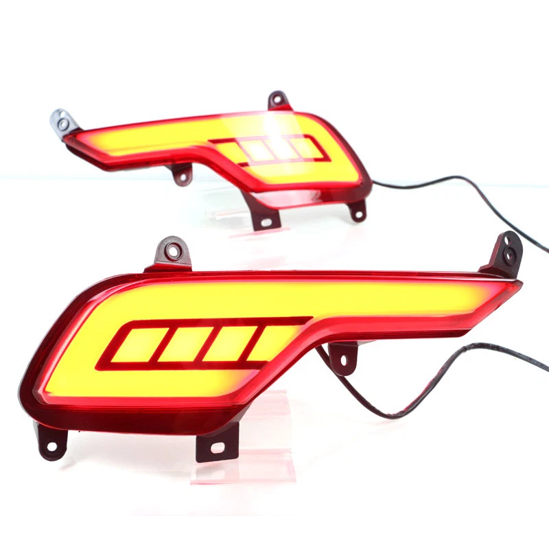 LED Rear Bumper Reflector Fog Brake Turn Indicator Lights For Hyundai Santa Fe - Image 3 of 4