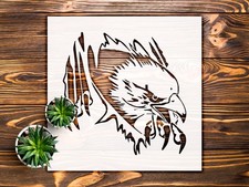 Detailed Eagle Design Stencil for Elegant Crafting Projects - StencilAir