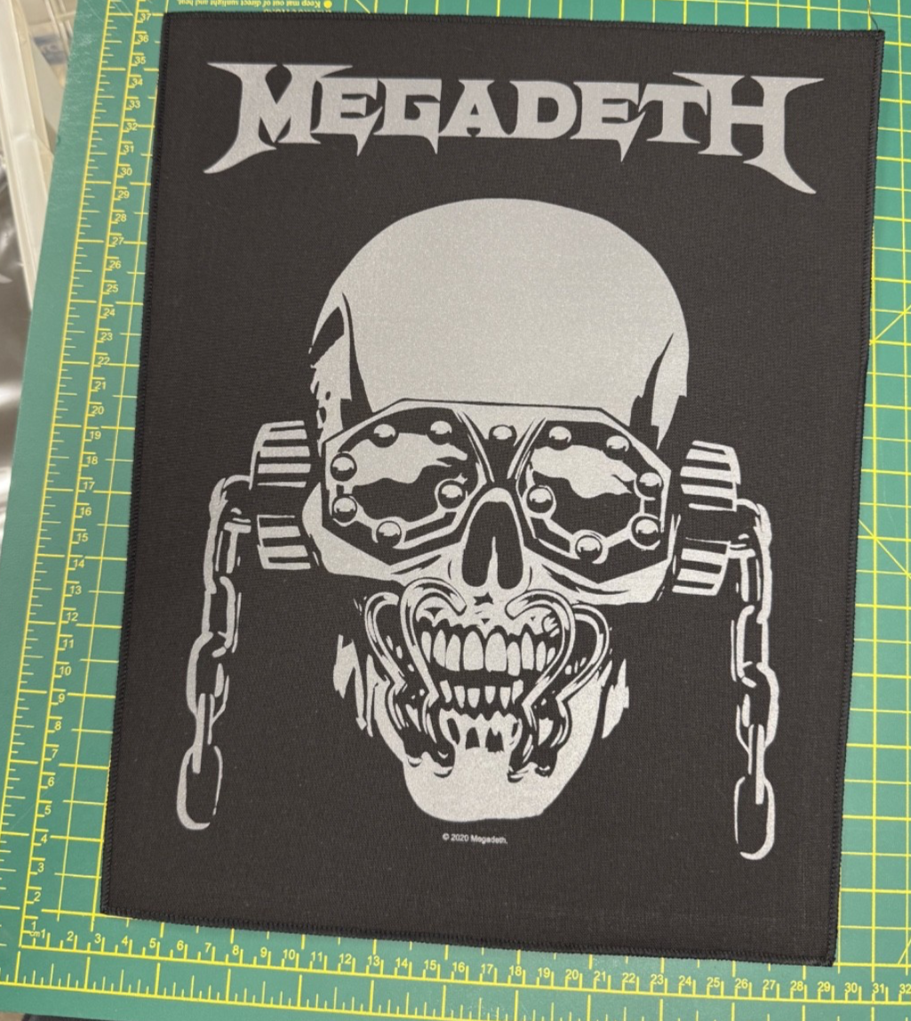 Megadeth Vic Rattlehead  Printed Sew On Officially Licensed Back Patch
