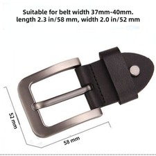 Retro Mens Leather Alloy Belt Buckle Head Replacement Pen Buckle Wide 37-40mm UK