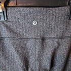 Lululemon High Rise Stretch Ankle Leggings Women’s 8 Gray Herringbone Yoga — photo 3