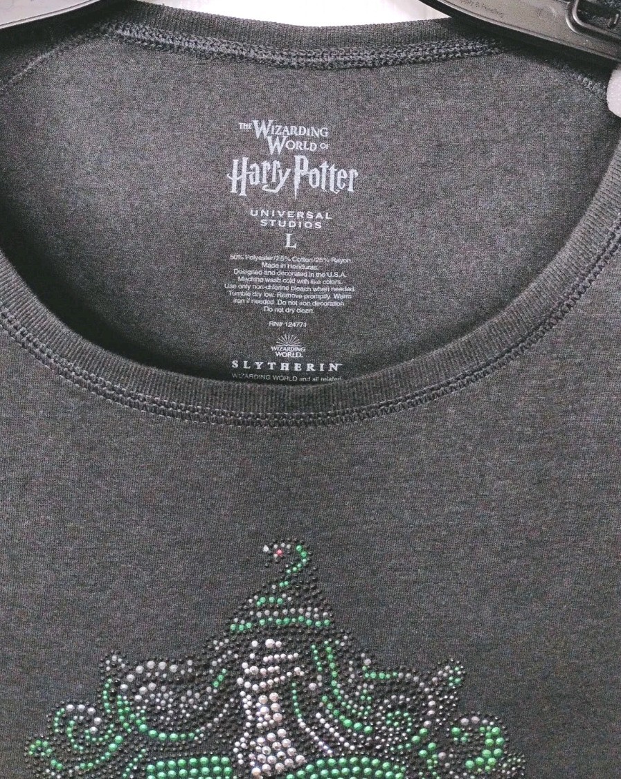 Slytherin Female LARGE Jewel Crystal Charcoal Gray Wizarding World Harry Potter