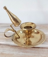 Brass Chamberstick with Snuffer Wee Willie Winkie Candle Holder