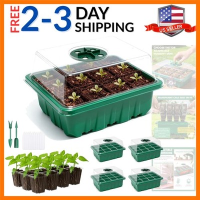5 Packs Seed Starter Tray with Humidity Dome, Seed Starter Kit with Transpare...