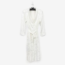 Victoria's Secret Floral Jacquard Robe Size P/S Vintage Gold Label Bridal