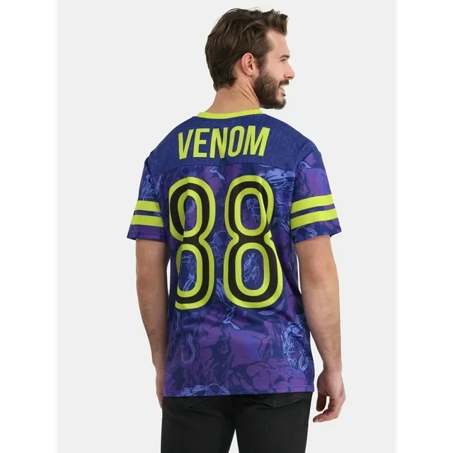 Camiseta de fútbol para hombre Venom gráfica talla X-grande púrpura Foto 2 de 4