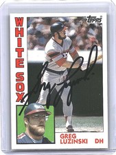 1984 Topps Baseball #20 Greg Luzinski Signed In Person Auto White Sox