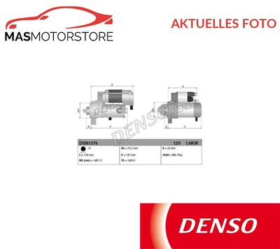 MOTOR ANLASSER STARTER DENSO DSN1376 P NEU OE QUALITÄT