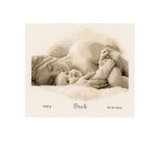 Gezählter Kreuzstich Stickpackungen Stickset Baby Geburt Erste Streicheleinhe...