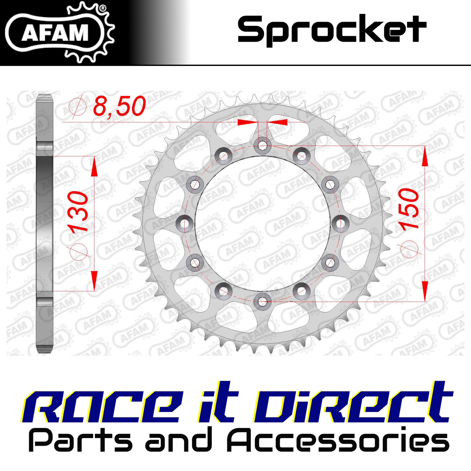 Sprocket for HONDA XR 250 Tornado 2001-2008 49T Rear AFAM