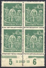 DR Mi.-Nr.  279 a P UR mit HAN H 2716.23 im UR-Viererblock postfrisch, gepr&uuml;ft.