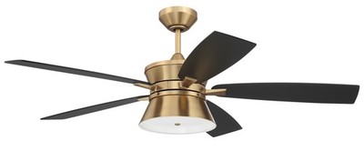 Craftmade DMK525 Dominick 52'' 5 Blade Indoor Smart LED Ceiling - Brass