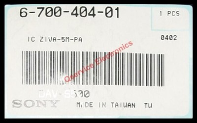 Sony 670040401 IC ZIVA-5M-PA DVD Decoder IC FOR DAV-S500 P/N 6-700-404-01