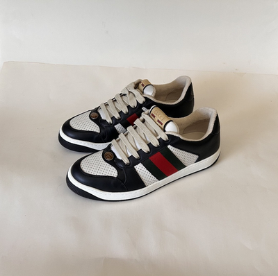 GUCCI Men's Black/White Screener Sneakers Size 8.5 (US) NIB 546163
