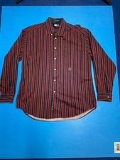 Vintage Tommy Hilfiger Button Up Shirt L Striped 90s Preppy Crest