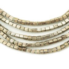 Small Silver Ethiopian Beads 2.5mm Oxidized Recycled Metal 1746F361 African