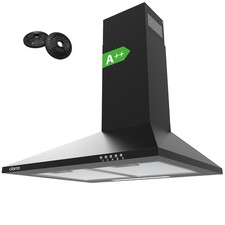 CBCB6201 Cappa Aspirante Cucina 60 cm Classe A Design Nero 370 m³/h 3 Livelli di