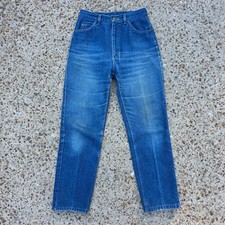 VTG LEE Jeans Size 29 Blue 80s 90s Mom Tapered Ultra High Waist Union Made USA