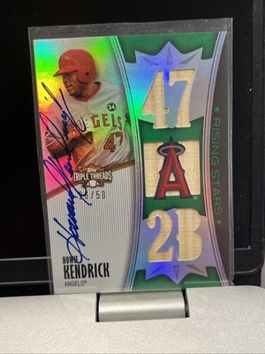 2010 Topps Triple Threads - Rising Stars Howie Kendrick #159 Emerald /50 (AU,...