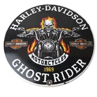 Vintage Harley Davidson Motorcycles Sign - Ghost Rider Porcelain Gas Pump Sign