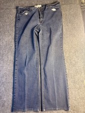 Faded Glory Bootcut Jeans Women 16 Blue Denim Regular Fit Stretch Eased Mid Rise