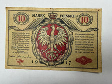 Polen 1917 Geldschein Banknote 10 Marek Polskich V banknot z 1917 roku.
