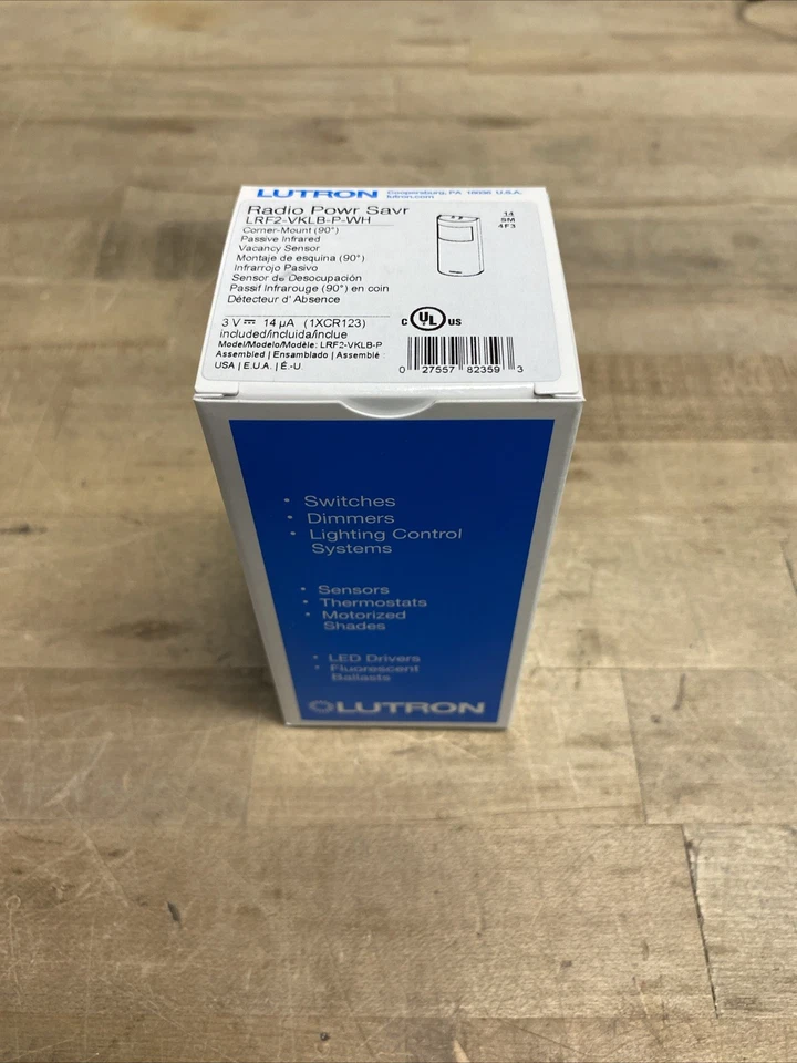 **NEW** Lutron LRF2-VKLB-P-WH Corner Mount Infrared Wireless VACANCY Sensor 3V - Image 3 of 4