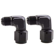 6AN Female to 6AN Male Flare 90 Degree Swivel Hose Fitting Adapter Aluminium ...