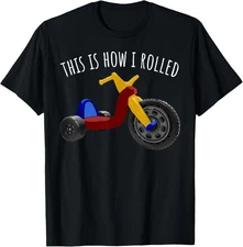 Nostalgic Love 70s 80s Vintage Retro Toys Big Tricycle Wheel T-Shirt Gift for Da