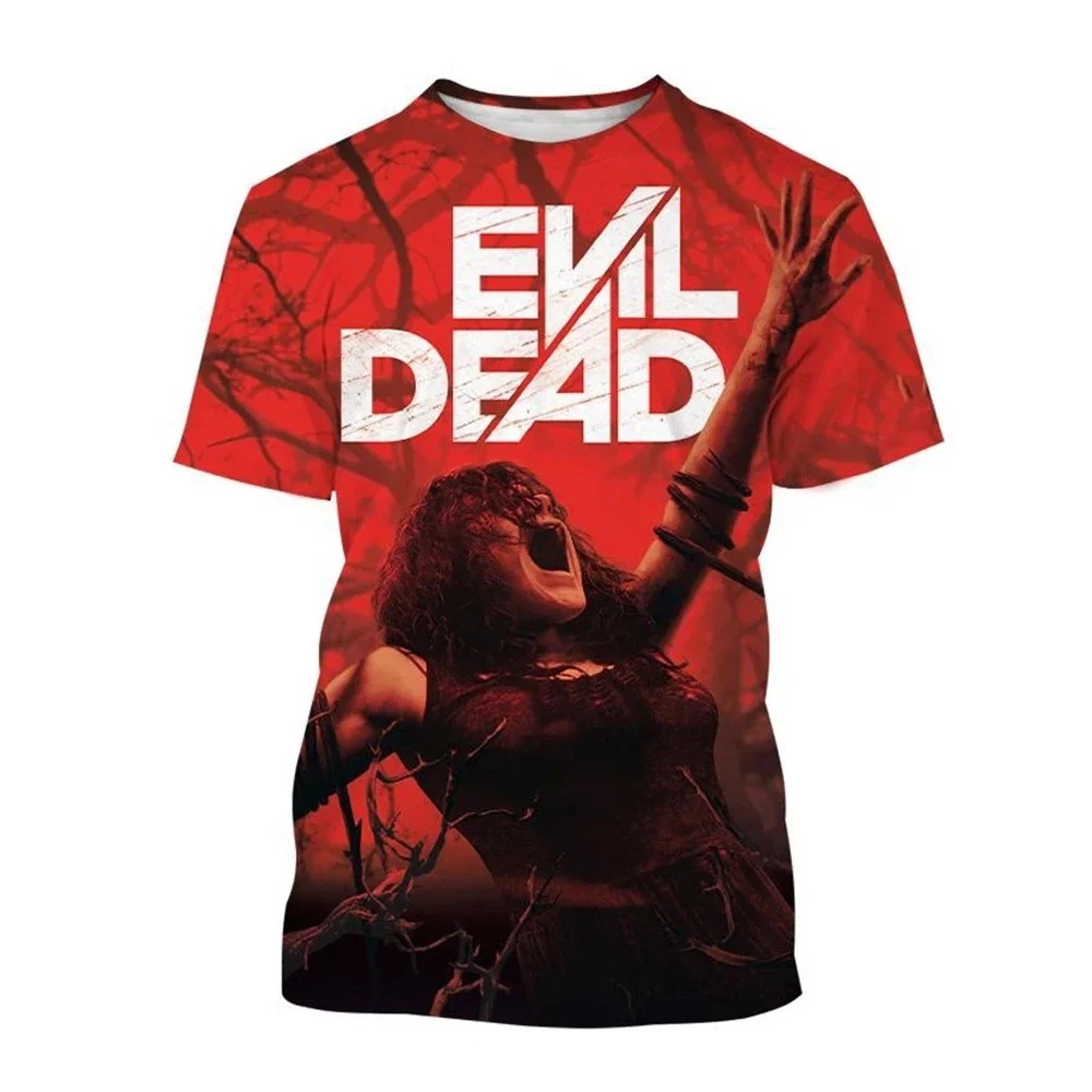 Evil Dead 3D Printed T-Shirt Horror Tees Polyester Breathable T-shirts