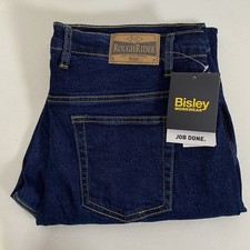 New Bisley Mens Workwear Rough Rider Straight Work Denim Jeans Size 38 NWT JF107
