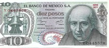 Mexico: $ 10 Pesos Hidalgo Feb 18, 1977 El Banco de Mexico UNC.