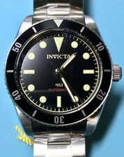 INVICTA 1953 PRO DIVER AUTO SEIKO TMI NH35A STAINLESS STEEL BLACK DIAL BEZEL NEW