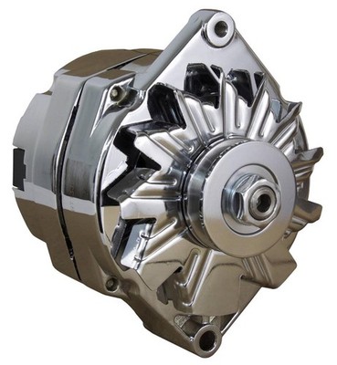 NEW CHROME CHEVELLE ALTERNATOR FITS 72 AMP 3-THREE- WIRE 65-85 SELF EXCITING