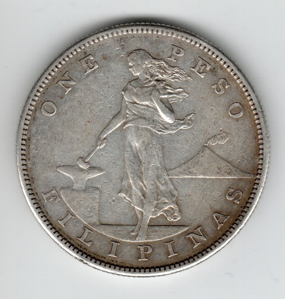 US Philippine Coin One Peso 1905 S Straight Serif - Silver - Rare Variety