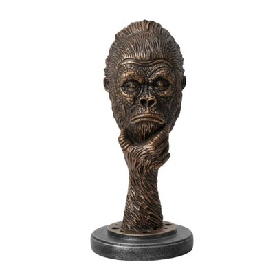 Denkender Gorilla Statue Kunst Sammlung Stück Harz Kreatur Skulptur für Männer