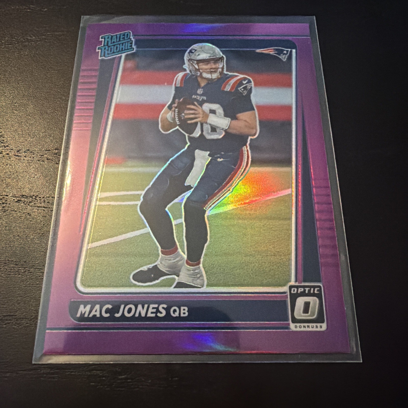 2021 Panini Donruss - Rated Rookie Mac Jones #P-255 Optic Holo Pink Preview (RC)