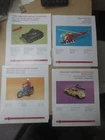 Lot of 4 Joustra 1972 Recto Verso boards (Porsche Carrera, Helicopter, F 104