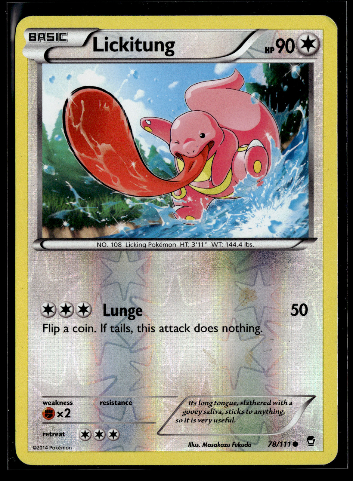 Lickitung - 78/111 - Common - Reverse Holo NM, English Pokemon Furious Fists