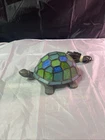 VTG Stained Glass Tiffany Style Tortoise/Turtle Accent Lamp Night Light Work!