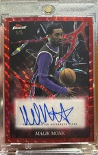 🔥Malik Monk AUTO /5 RED REFRACTOR 2024 Topps Finest Electrifying Signatures SSP