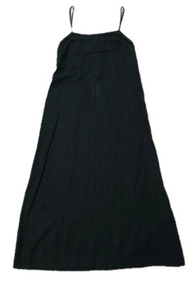 H&M Divided Womens Large Black Linen Blend Sleeveless Dress