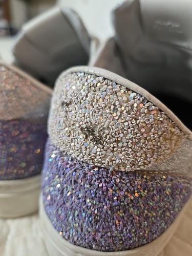 P448 pattinatore donna Soho Melrose glitter basso Italia taglia 39 US 8,5 viola - Foto 5 di 10