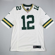 Nike Green Bay Packers #12 Aaron Rodgers Jersey White NFL On Field Size M 2012
