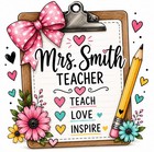 Personalized Teacher Clipboard Name Design | Custom Teacher Gift — photo 1