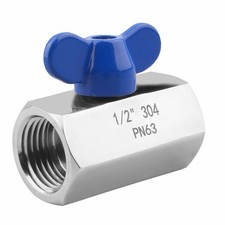 Mini Ball Valve - Stainless Steel ball valve 1/2" NPT Thread 1/2" Female Female