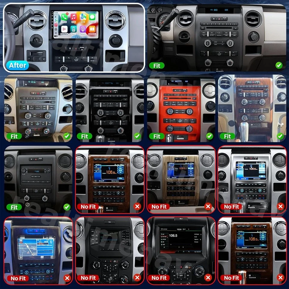 Stereo for Ford F150 2009-2014 Car Radio Apple CarPlay Android Auto GPS WiFi FM Foto 2 de 4